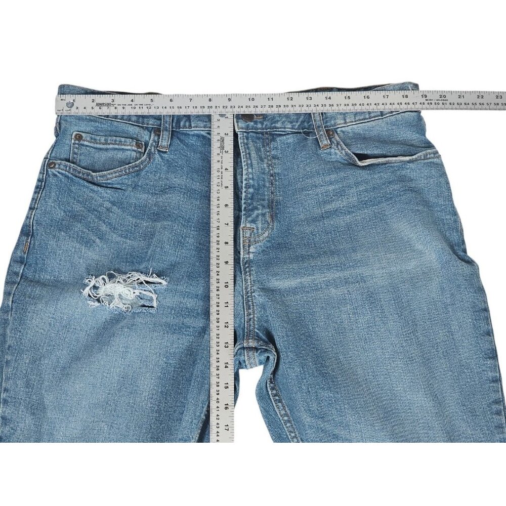 Old Navy Men's Size 38x32 Straight Leg Light Wash 100% Cotton Denim Jeans - Picture 2 of 9